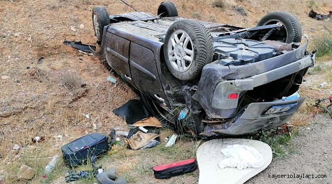 Otomobil şarampole devrildi: 1 ölü 1 yaralı