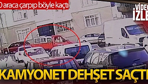 Samsun'da kamyonet dehşeti: 10 araca çarpıp kaçtı!