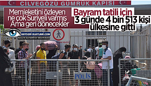 Suriyeli vatandaşların bayram hareketliliği başladı.