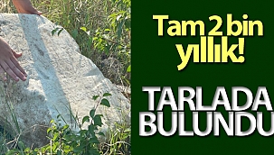 Tarlada 2 bin yıllık kitabe bulundu
