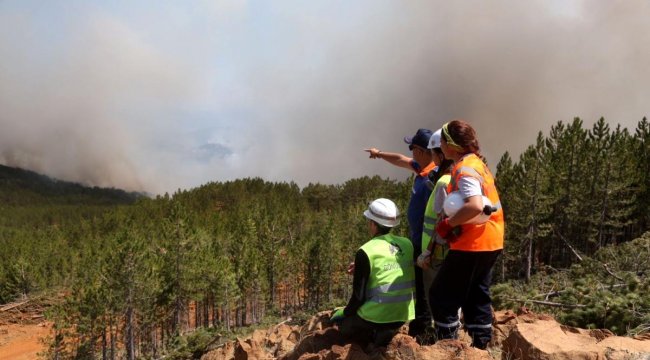 AFAD Kayseri yangın bölgesinde çalışmalarını sürdürüyor