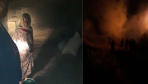 Ağrı'da tezek yangını güçlükle kontrol altına alındı