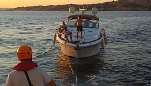 Ambarlı açıklarında arızalanan tekne kurtarıldı