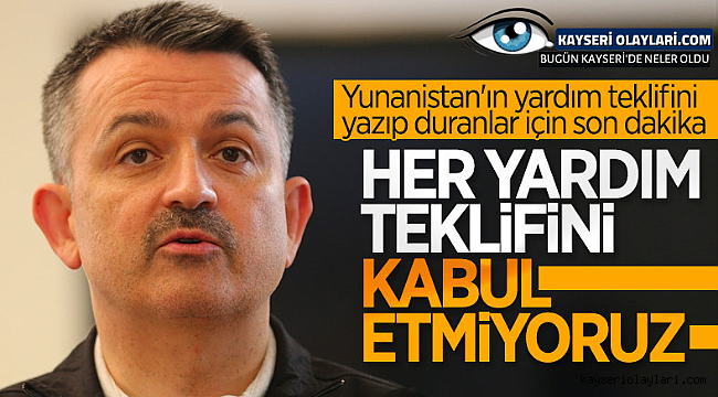 Bekir Pakdemirli, yardım teklifi eleştirilerine yanıt verdi