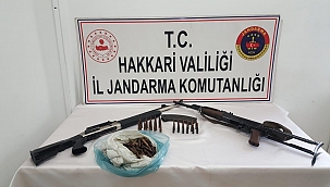 Hakkari'de terör örgütü PKK'ya yönelik operasyonda silah ve mühimmat ele geçirildi