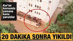 Kastamonu'da tahliye edilen bina 20 dakika sonra yıkıldı