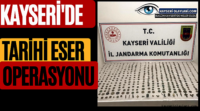 Kayseri'de Tarihi Eser Operasyonu
