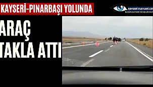 Kayseri Pınarbaşı Yolunda Araç Takla Attı 2 Yaralı