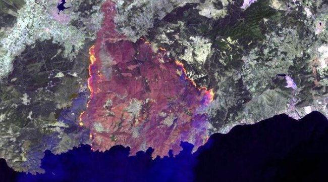 Manavgat, Marmaris ve Milas yangınlarının uydu görüntüsü yayınlandı