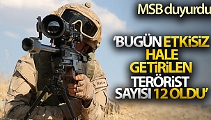 MSB: '2 terörist Atak helikopterleri tarafından etkisiz hale getirildi'