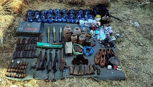 PKK'lı teröristlere ait silah, mühimmat ve el bombası ele geçti