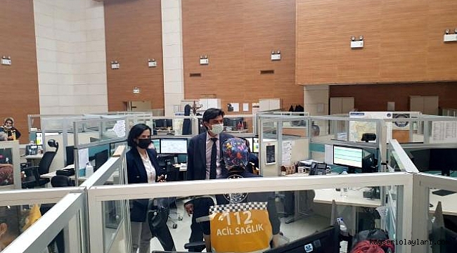 Sağlık Hizmetleri'nden 112 Acil Çağrı Merkezi Müdürlüğüne çalışma ve değerlendirme ziyareti
