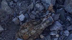 Son dakika i! BARAJDA, SUYUN ÇEKİLDİĞİ BÖLGEDE EL BOMBASI BULUNDU