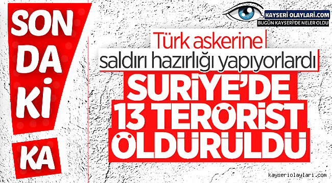 13 PKK/YPG'li terörist öldürüldü