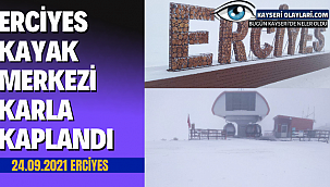Erciyes Kayak Merkezi Karla Kaplandı!
