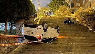 Navigasyonun dediğini yaptı! Aracı takla attı