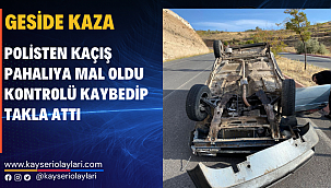 Polisten Kaçış Pahalıya Mal Oldu! Kontrolü Kaybedip Takla Attı 