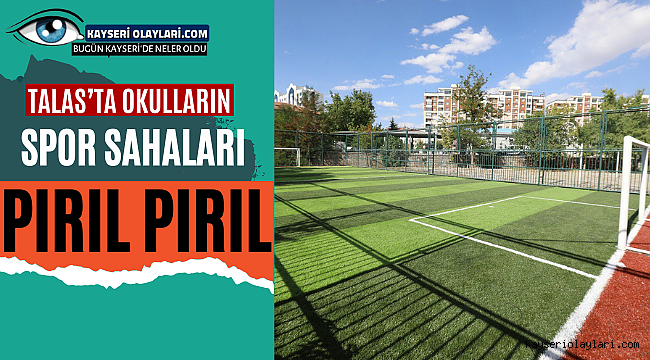 Talas'ta Okulların Spor Salonları Pırıl Pırıl