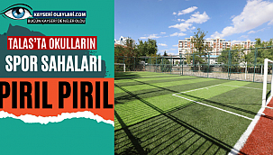 Talas'ta Okulların Spor Salonları Pırıl Pırıl