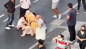 Tam Karşıdan Karşıya Geçmeye Çalışıyordu Ki....