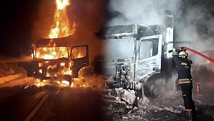 TIR, alev alev yandı! Tokat'ta korkutan anlar