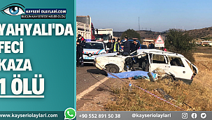 Yahyalı'da Feci Kaza 1 Ölü