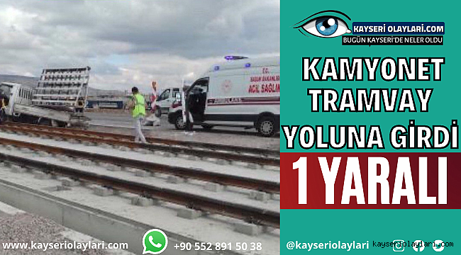 Ah Ah Biraz Daha Dikkat Etseydin! Kamyonet Tramvay Yoluna Girdi