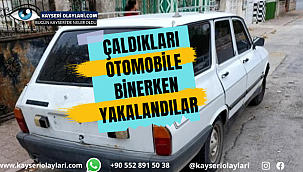 Çaldıkları otomobile binerken yakalandılar