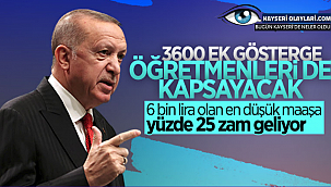 Cumhurbaşkanı Erdoğan 3600 Ek Gösterge