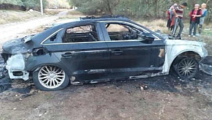 Konya'da bir otomobil alev alev yandı