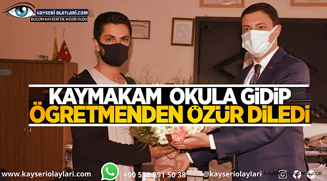 Öğretmeni Azarlayan Kaymakam Özür Diledi