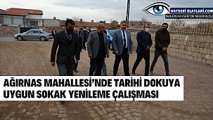 Ağırnas Mahallesi'Nde Tarihi Dokuya Uygun Sokak Yenileme Çalışması