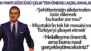 AK Parti Sözcüsü Çelik: "Helalleşme önemli, ama bunu nasıl gerçekleştireceksiniz?"