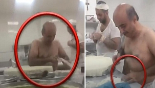Baklavacıda skandal görüntü! İnceleme başlatıldı