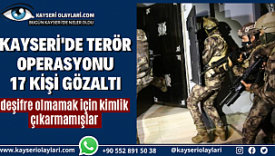 Kayseri'de şafak vakti DEAŞ operasyonu düzenlendi.17 DEAŞ'lı gözaltında