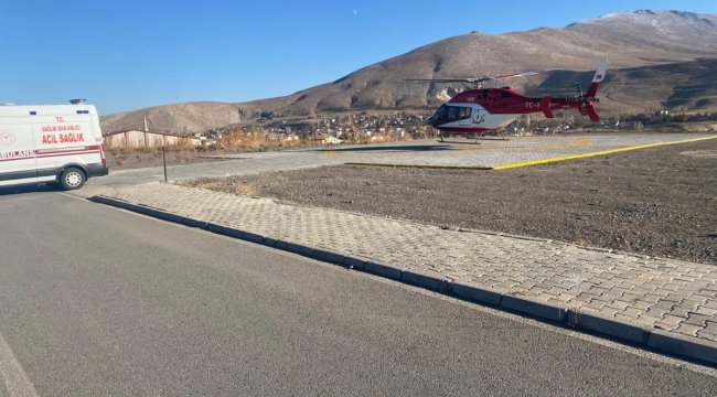 Pınarbaşı'nda Hastaya helikopterli müdahale