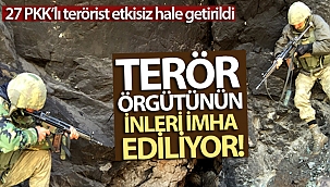 Terör örgütünün inleri imha ediliyor