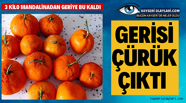 3 Kilo Mandalinadan Geriye Bu Kaldı