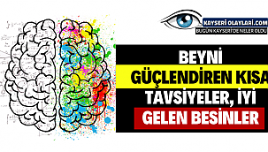 Beyni güçlendiren kısa tavsiyeler, iyi gelen besinler