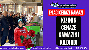 En acı cenaze namazı Kızının cenaze namazını kıldırdı 