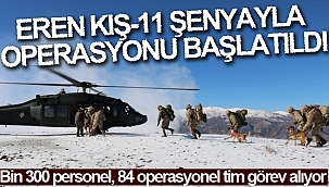 İçişleri Bakanlığınca Eren Kış-11 Şenyayla Şehit Jandarma Üsteğmen İsmail Moray Operasyonu başlatıldı