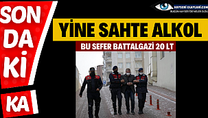 Kayseri'de, evinde 20 litre kaçak içki bulunan şüpheli yakalandı.
