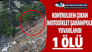 Kontrolden Çıkan Motosiklet Şarampole Yuvarlandı: 1 Ölü