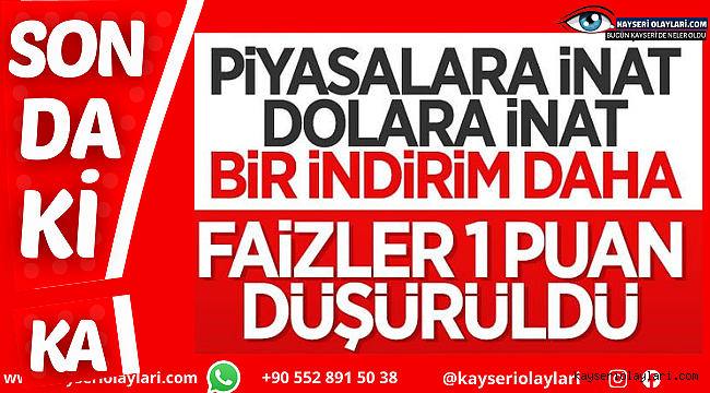 Merkez Bankası faiz kararını açıkladı 