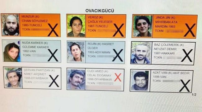PKK'ya büyük darbe! Eren operasyonlarında etkisiz hale getirilen 9 teröristten 3'ü turuncu, 2'si gri kategoride