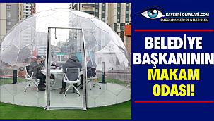 Belediye başkanının makam odası! Başkanla baş başa burada görüşüyorlar