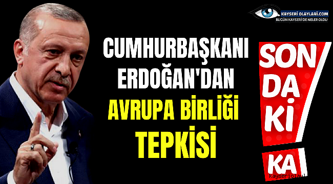 Cumhurbaşkanı Erdoğan'dan Avrupa Birliği tepkisi