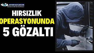 Hırsızlık Operasyonunda 5 Gözaltı 