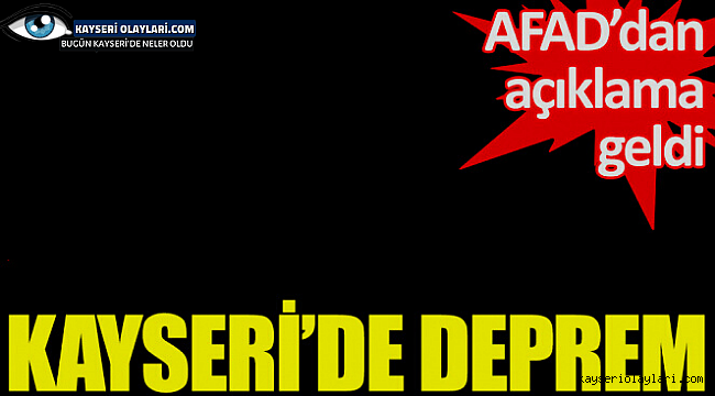Kayseri'de Deprem