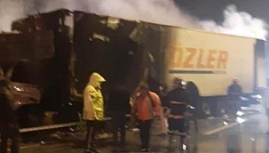 Tarsus'ta tır şoförü yanarak hayatını kaybetti